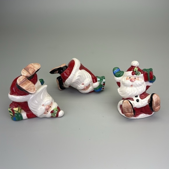 Fitz and Floyd Tumbling Santa Figurines - Picture 2 of 6